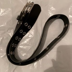 Vintage belt,all type,black with metallic round